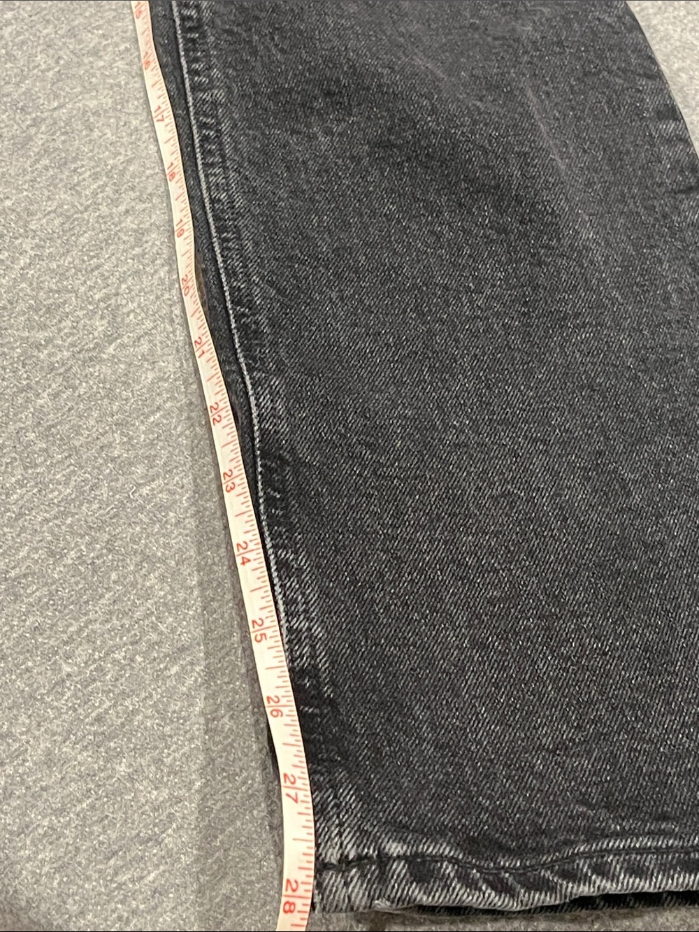 AGOLDE Lyle, slim, straight leg black denim jeans, size 27. - Picture 10 of 11